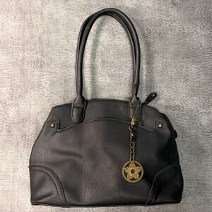 Bueno Vintage Black Leather Shoulder Bag